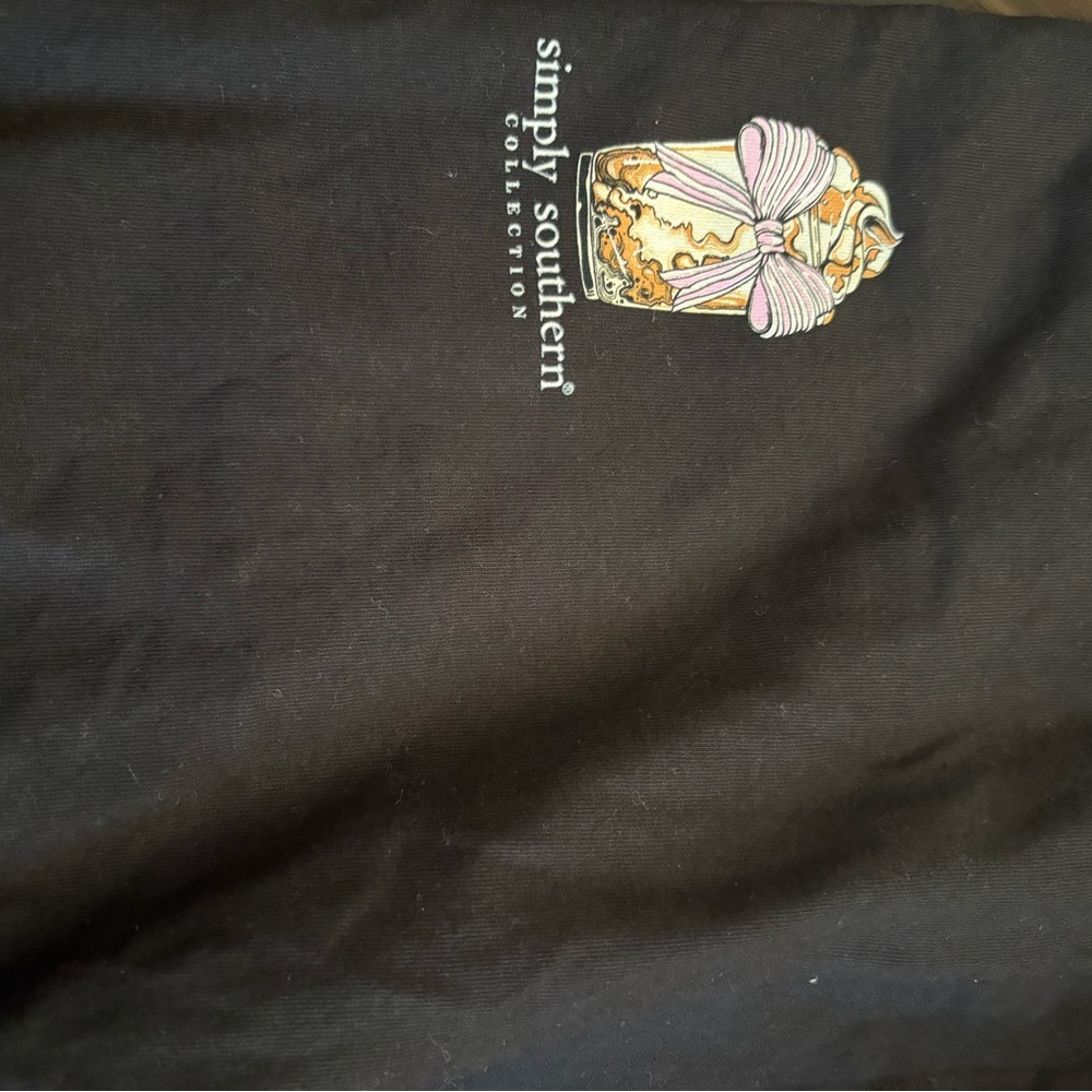 Simply Southern Black Tee with Coffee Design